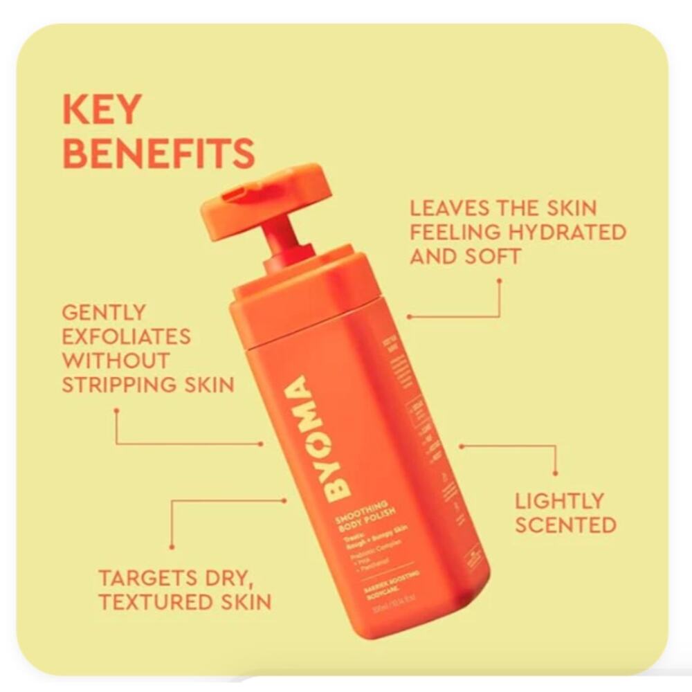 BYOMA Smoothing Body Polish Rough + Bumpy SKin Prebiotic Complex 300mL - NEW - Picture 4 of 6